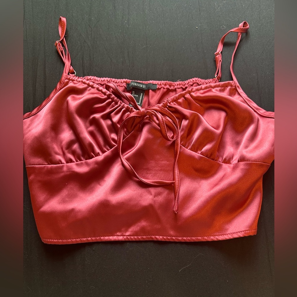 Satin crop top